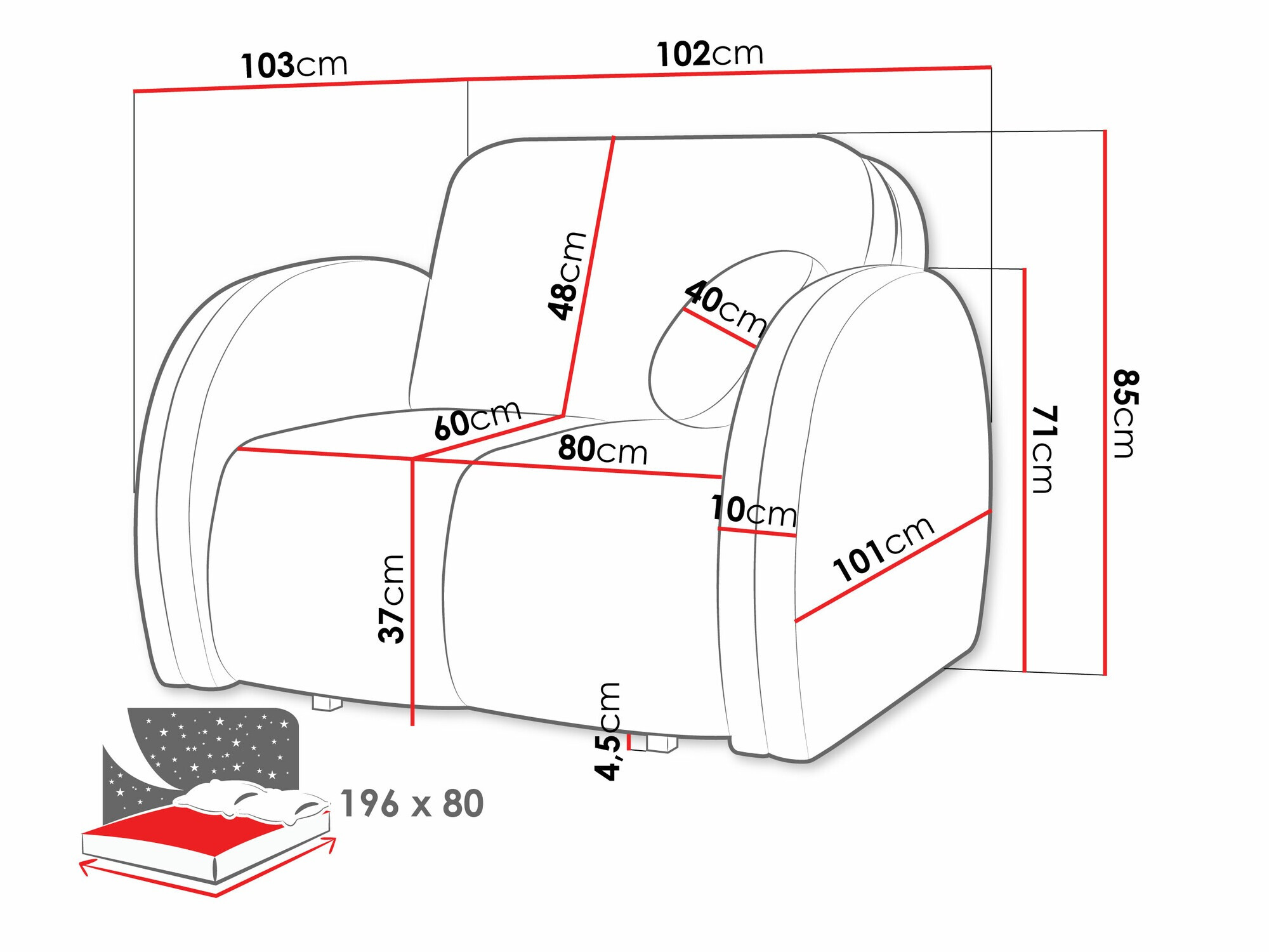 Sessel Citral I (Velo 623)