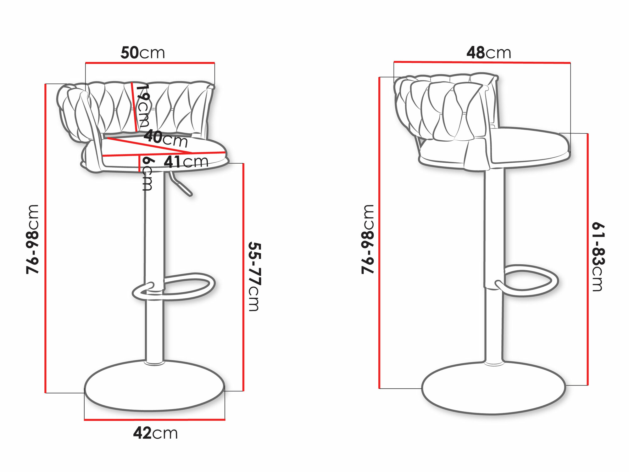 Barhocker Comfivo 441 (Silber + Grau)