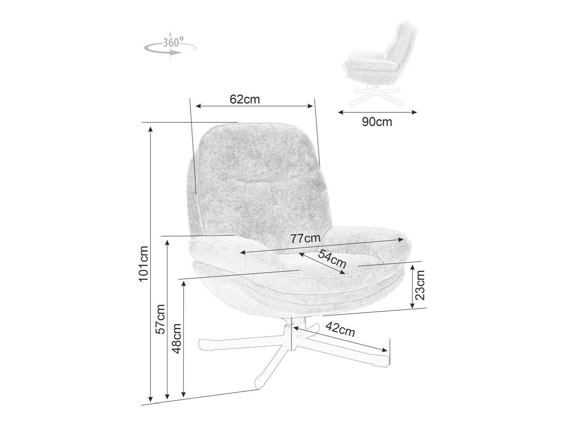 Sessel Detroit 507 (Hellgrau)