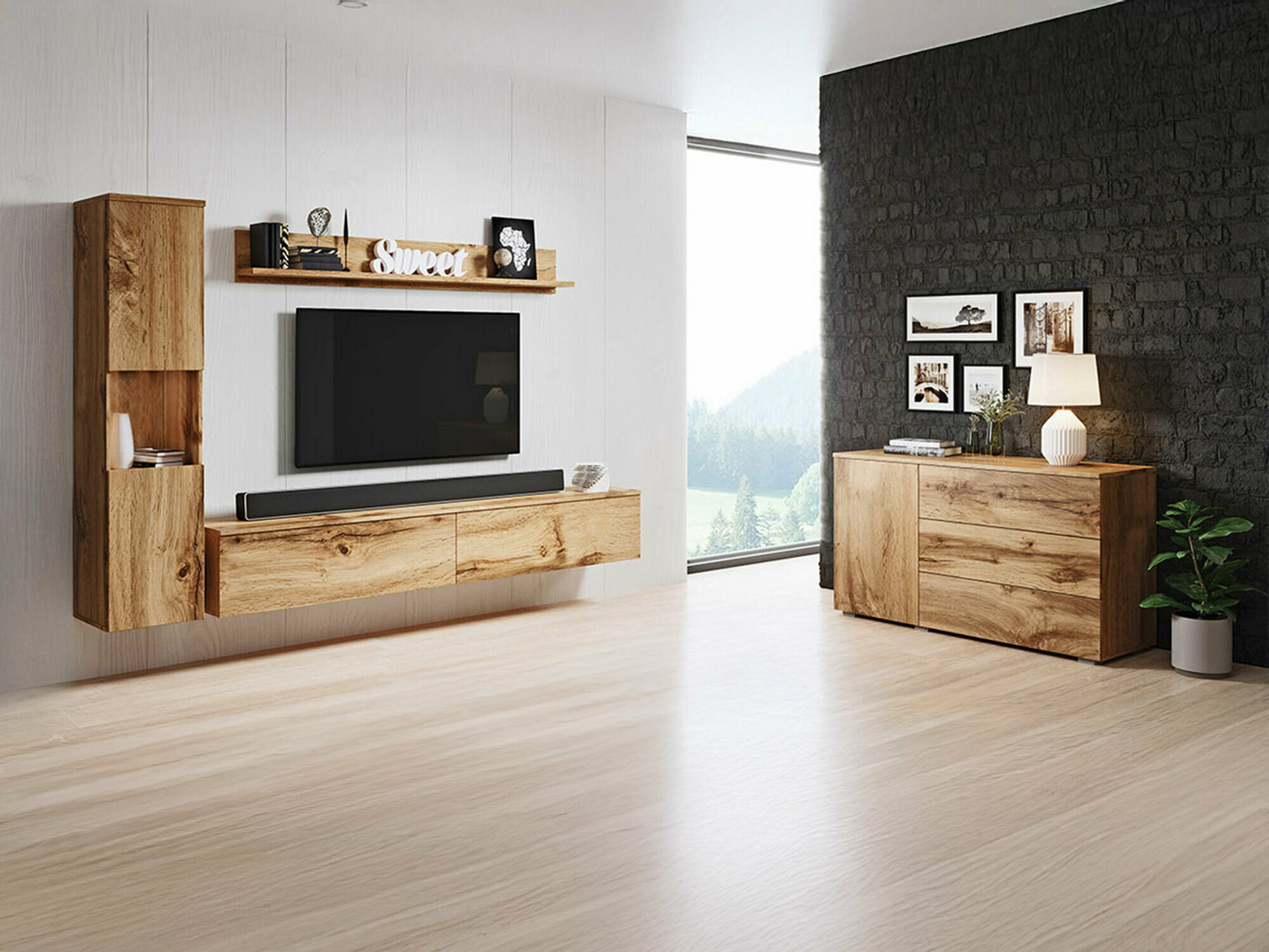 Wohnzimmer-Sets Sarasota 132 (Wotan Eiche)