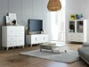 Wohnzimmer-Sets Larfloi 112 (Weiß + Sonoma Eichenholzoptik)