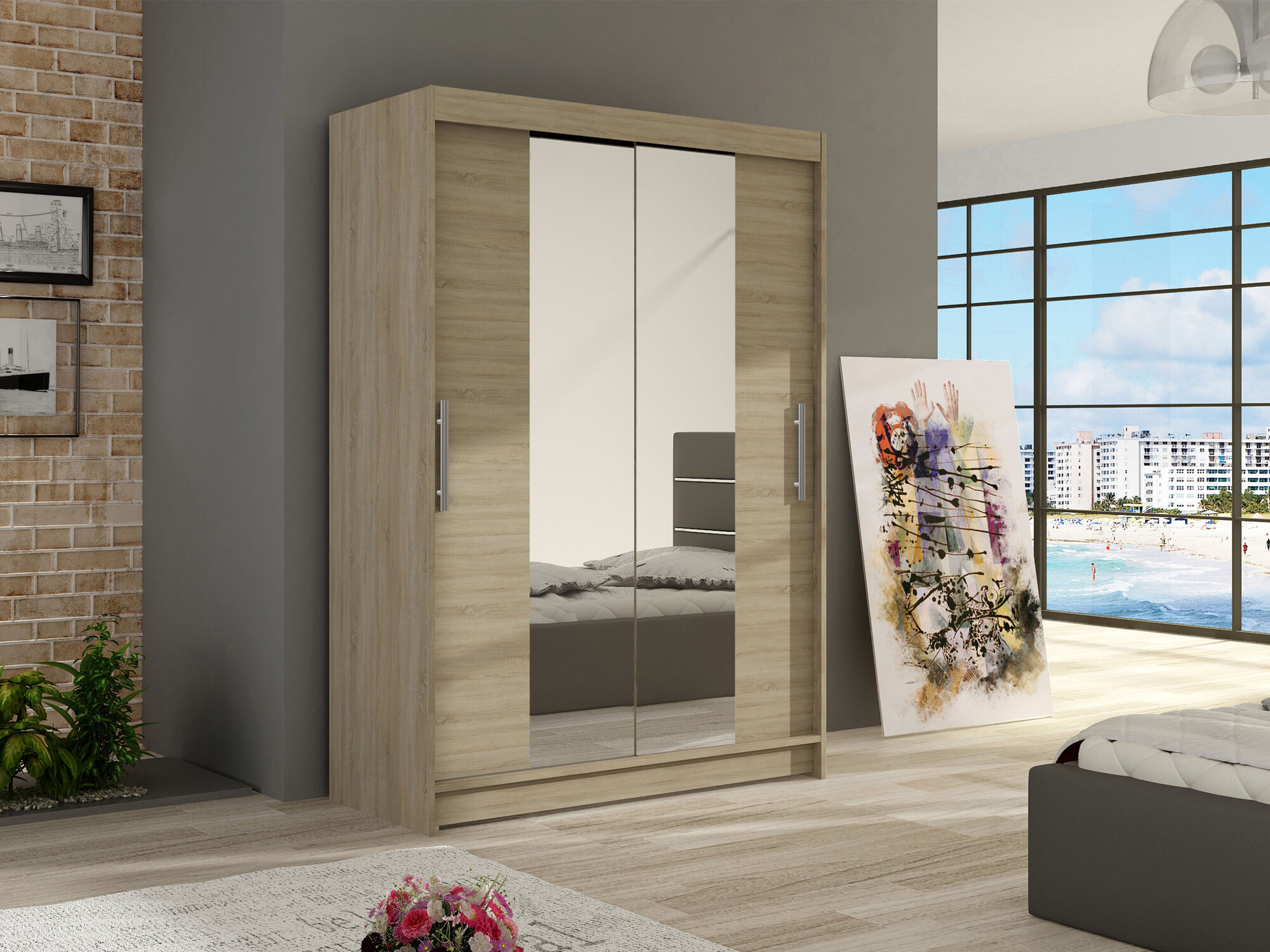 Kleiderschrank Closico Pacron II (Sonoma Eichenholzoptik)