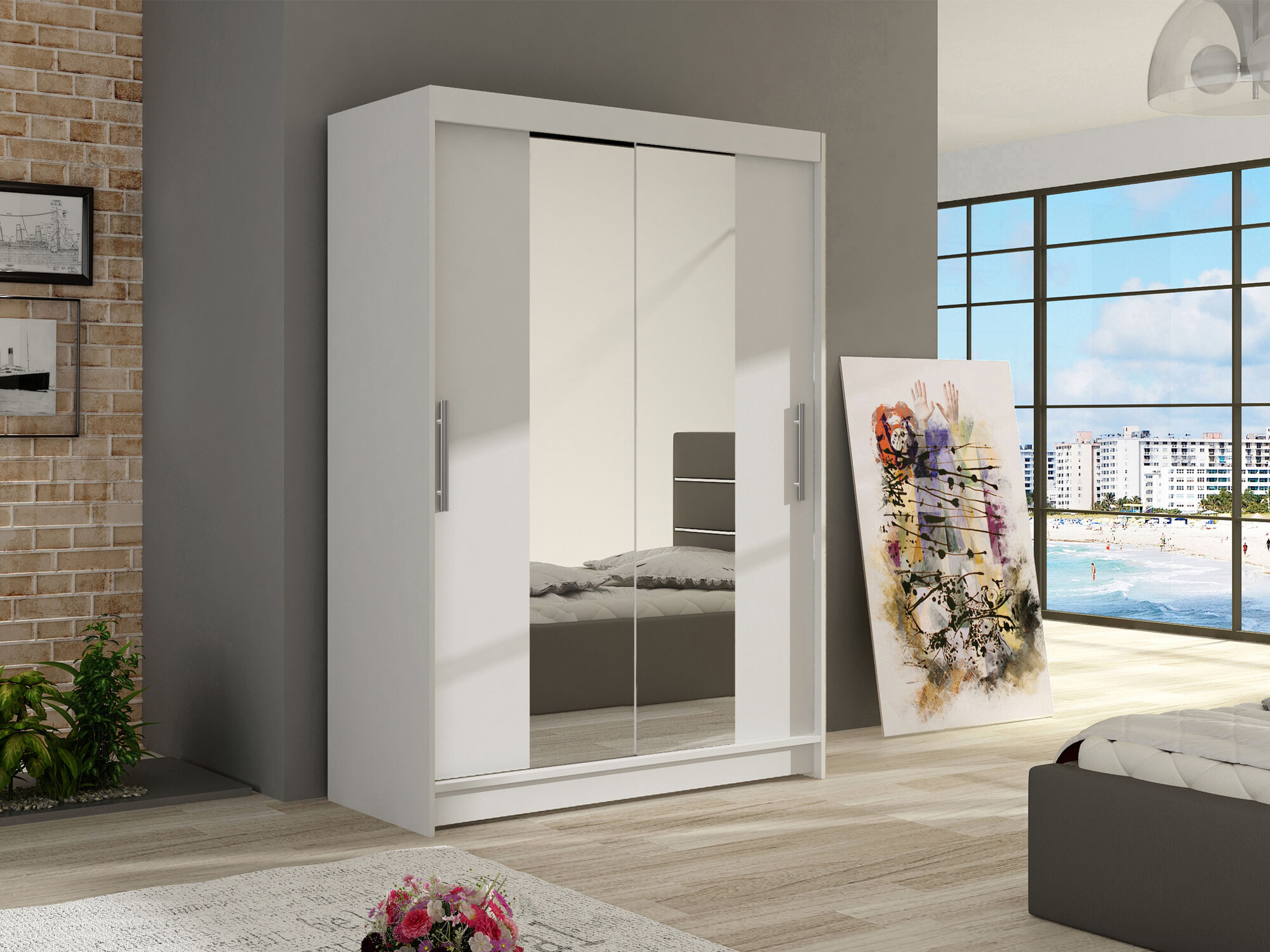 Kleiderschrank Closico Pacron II (Weiß)