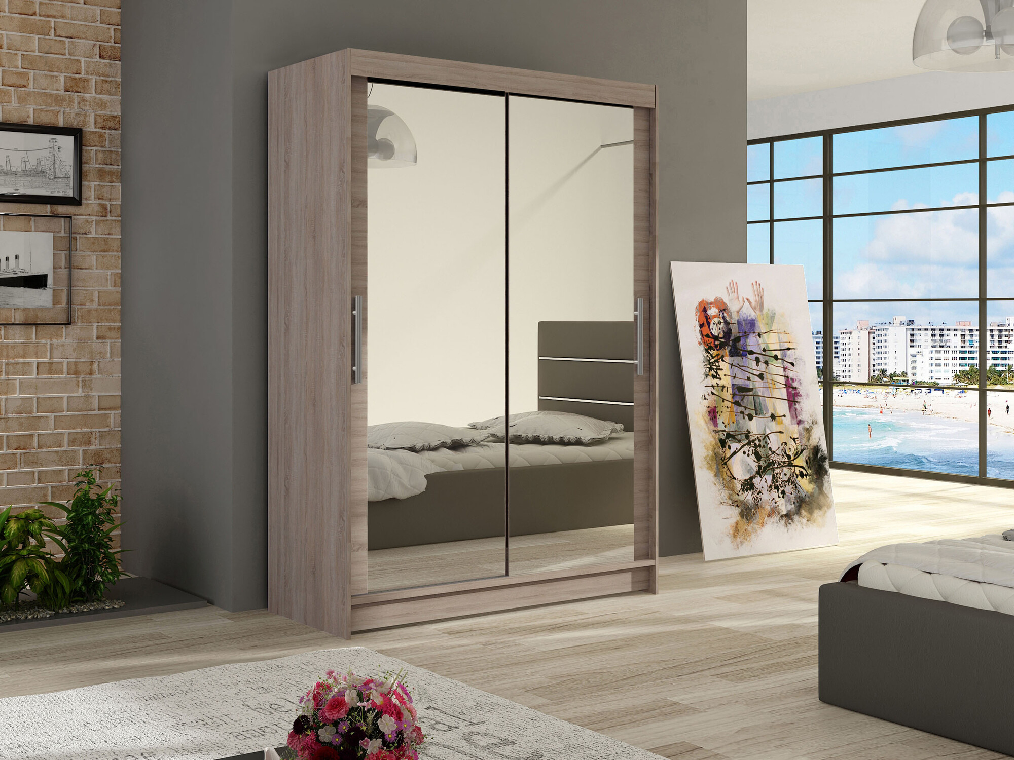 Kleiderschrank Closico Pacron VII (Trüffel eichenholzoptik)