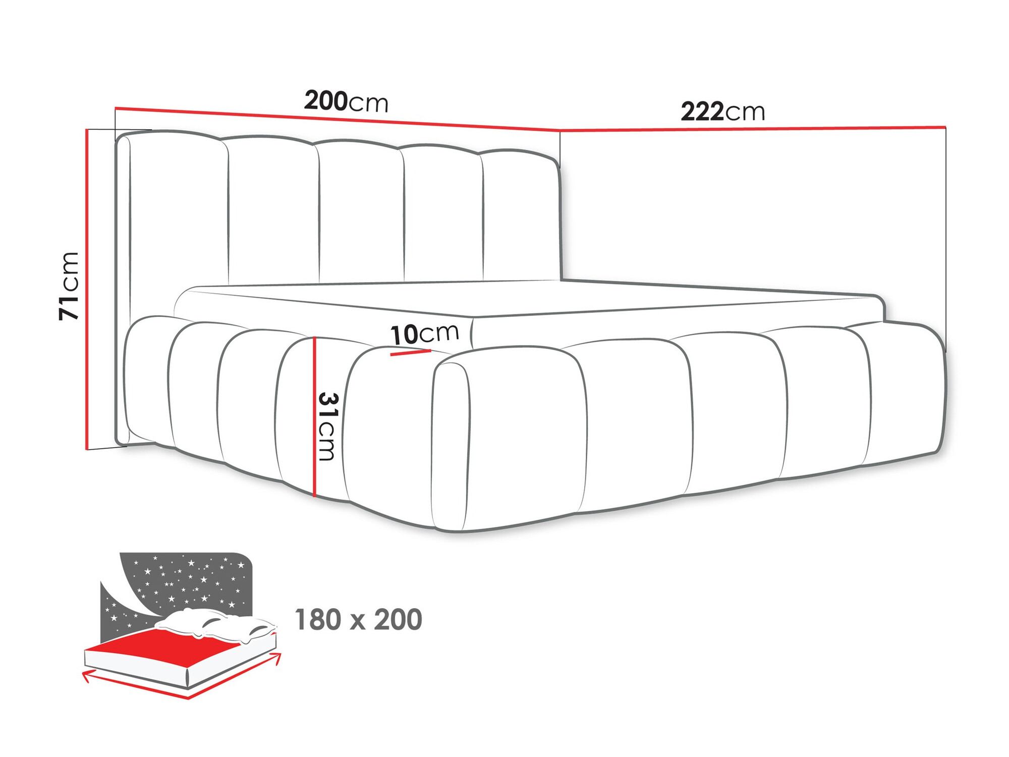 Bett TrendyNest 113 (Kronos 22)