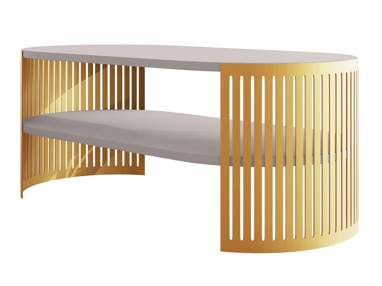 Couchtisch Civer IV (Gold + Kaschmir)