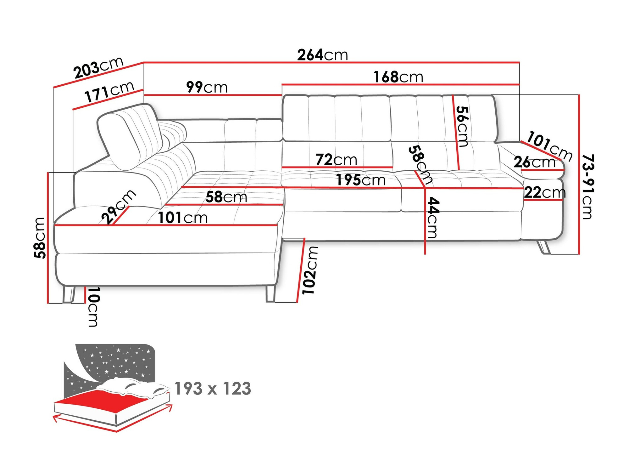 Ecksofa Comfivo Agnus (Baloo 2074)