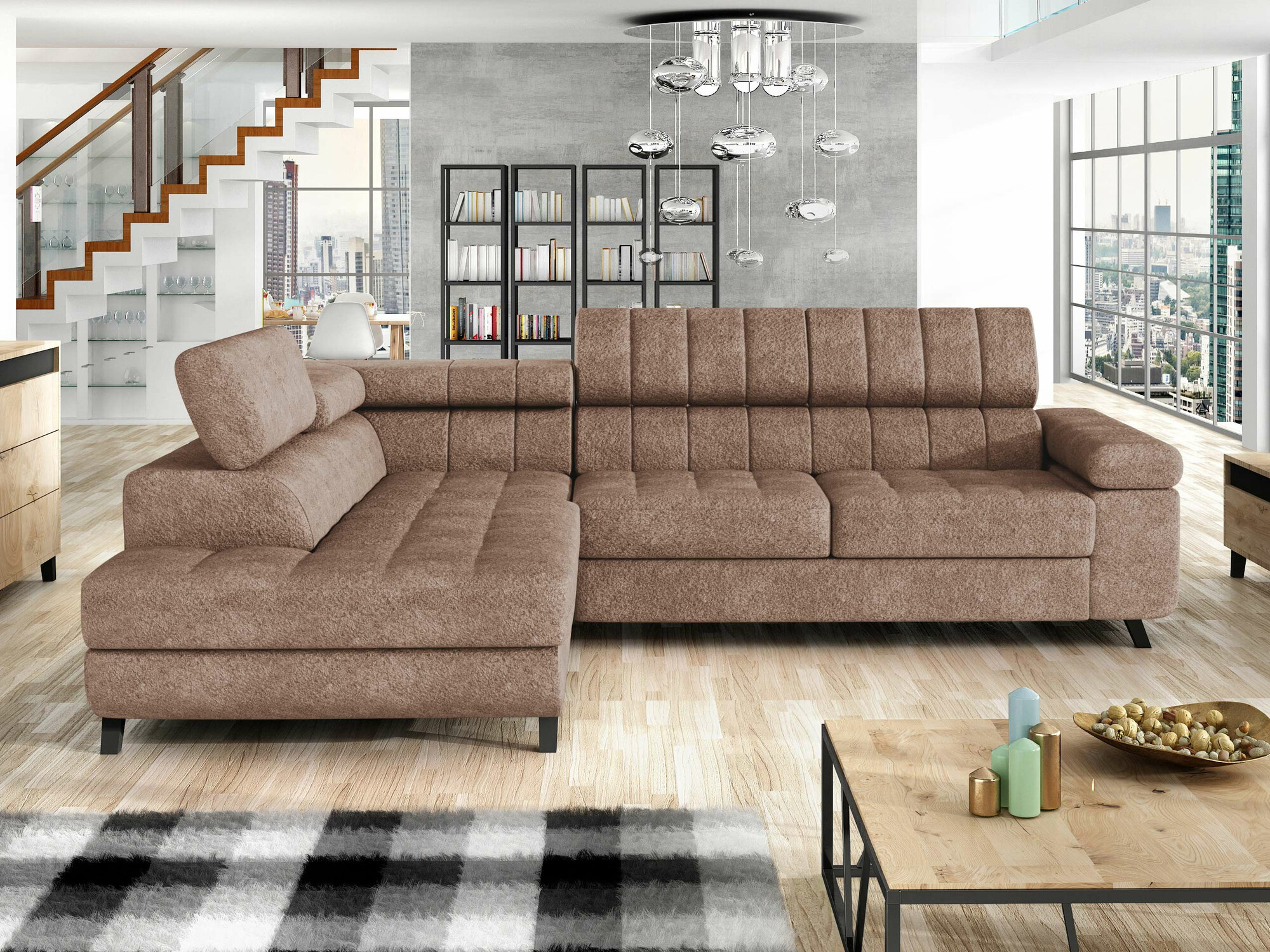 Ecksofa Comfivo Agnus (Coral 45)