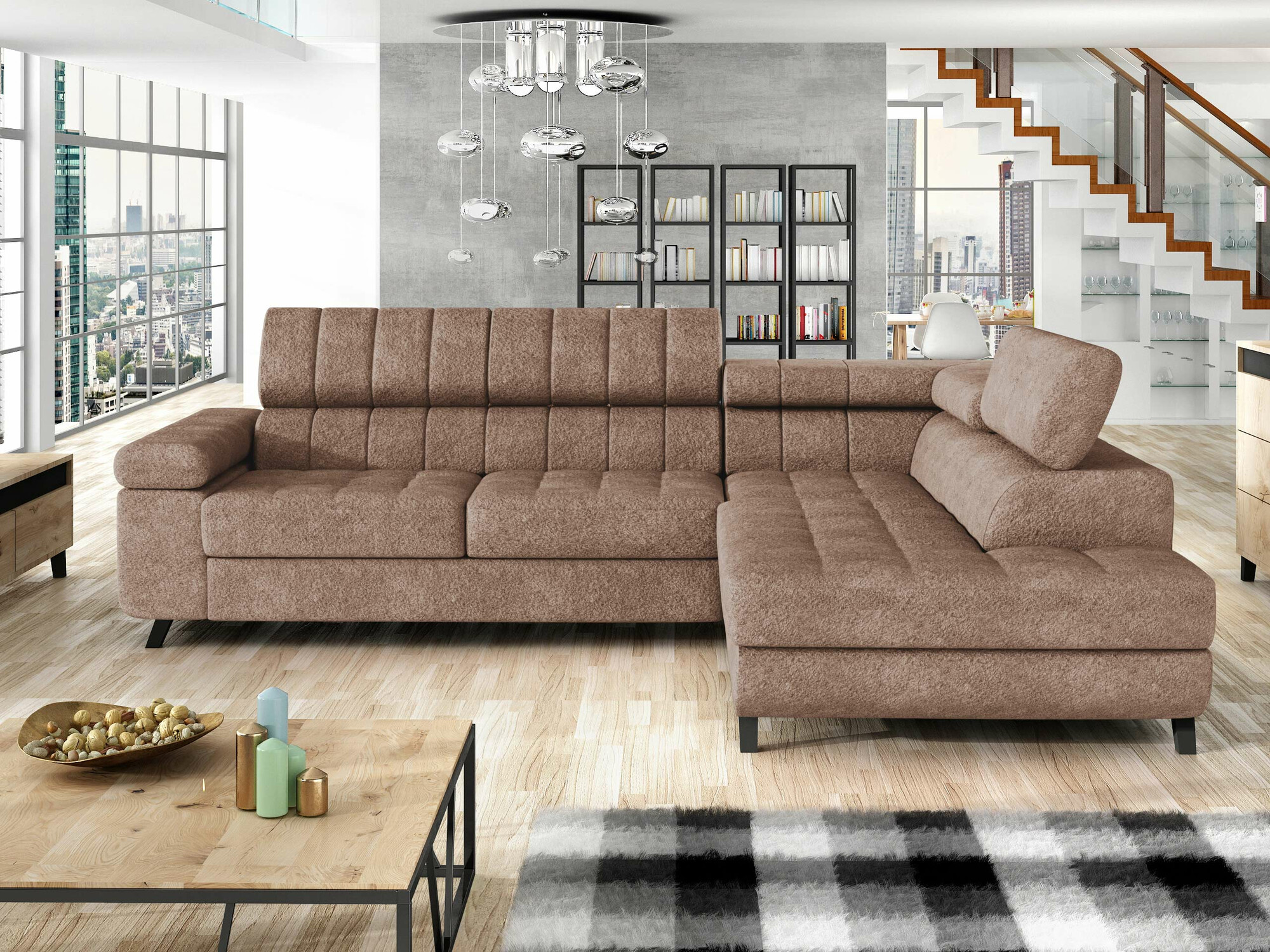 Ecksofa Comfivo Agnus (Coral 45)