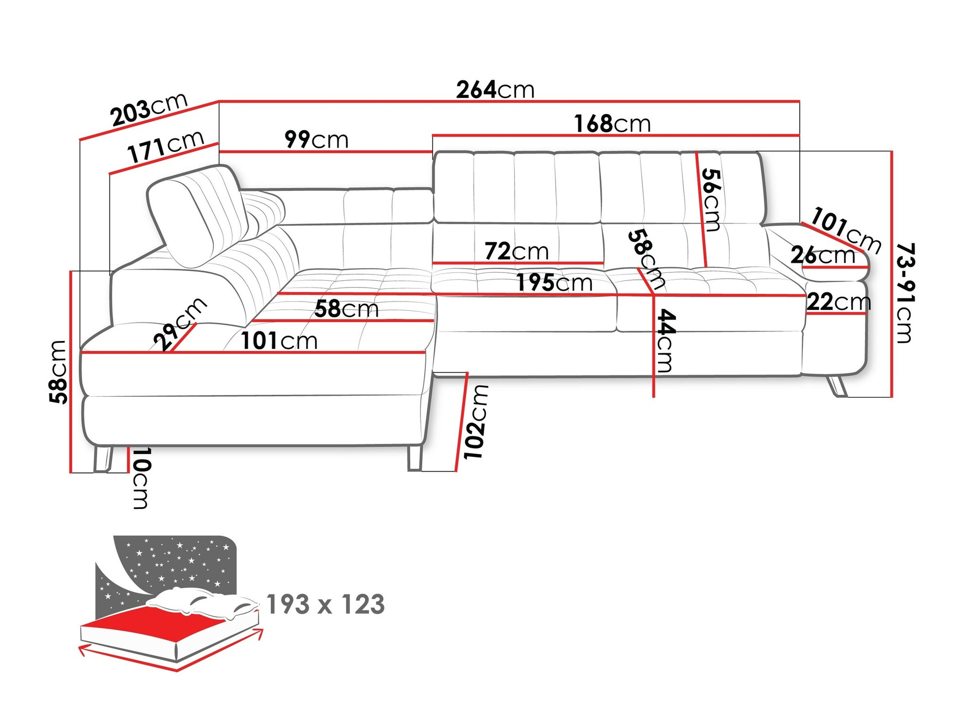 Ecksofa Comfivo Agnus (Fresh 11)