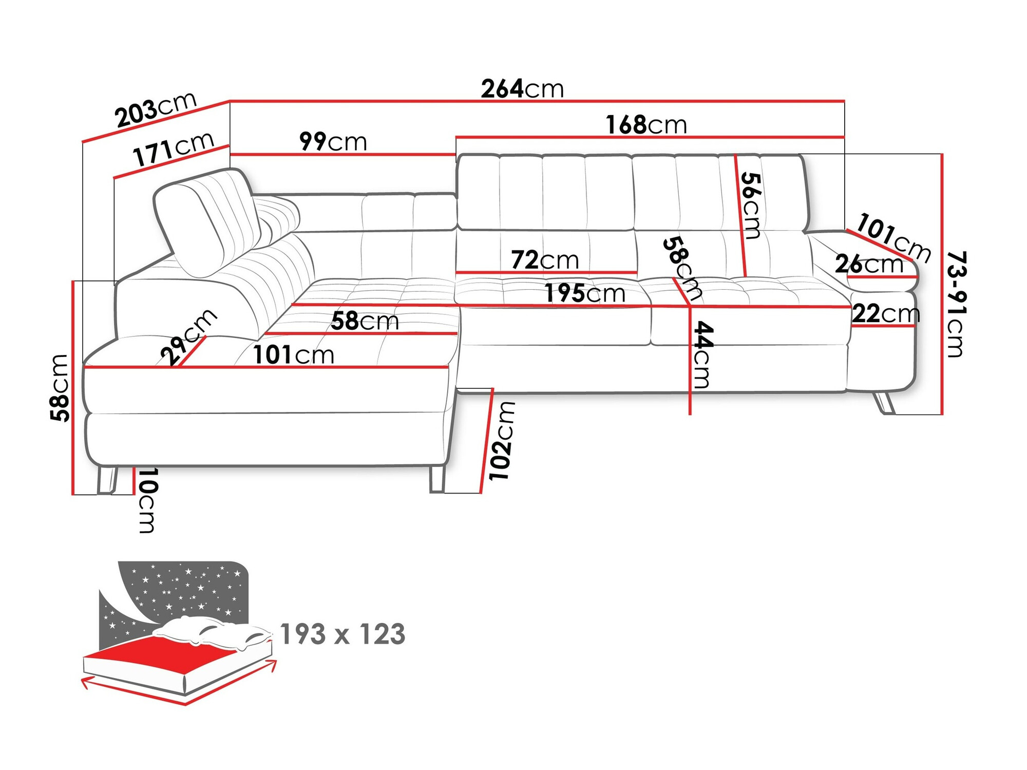 Ecksofa Comfivo Agnus (Fresh 11)