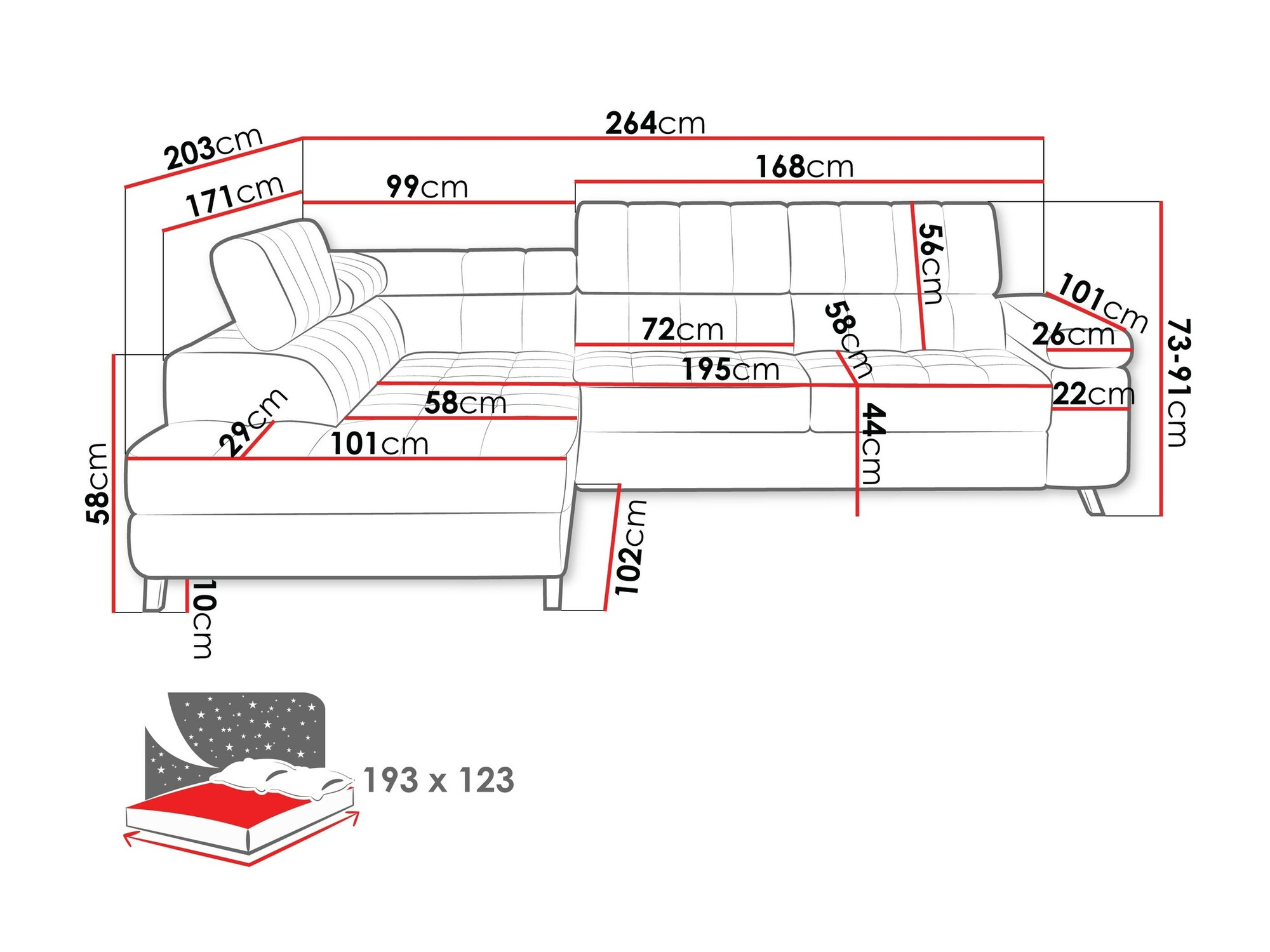Ecksofa Comfivo Agnus (Miu 2056)