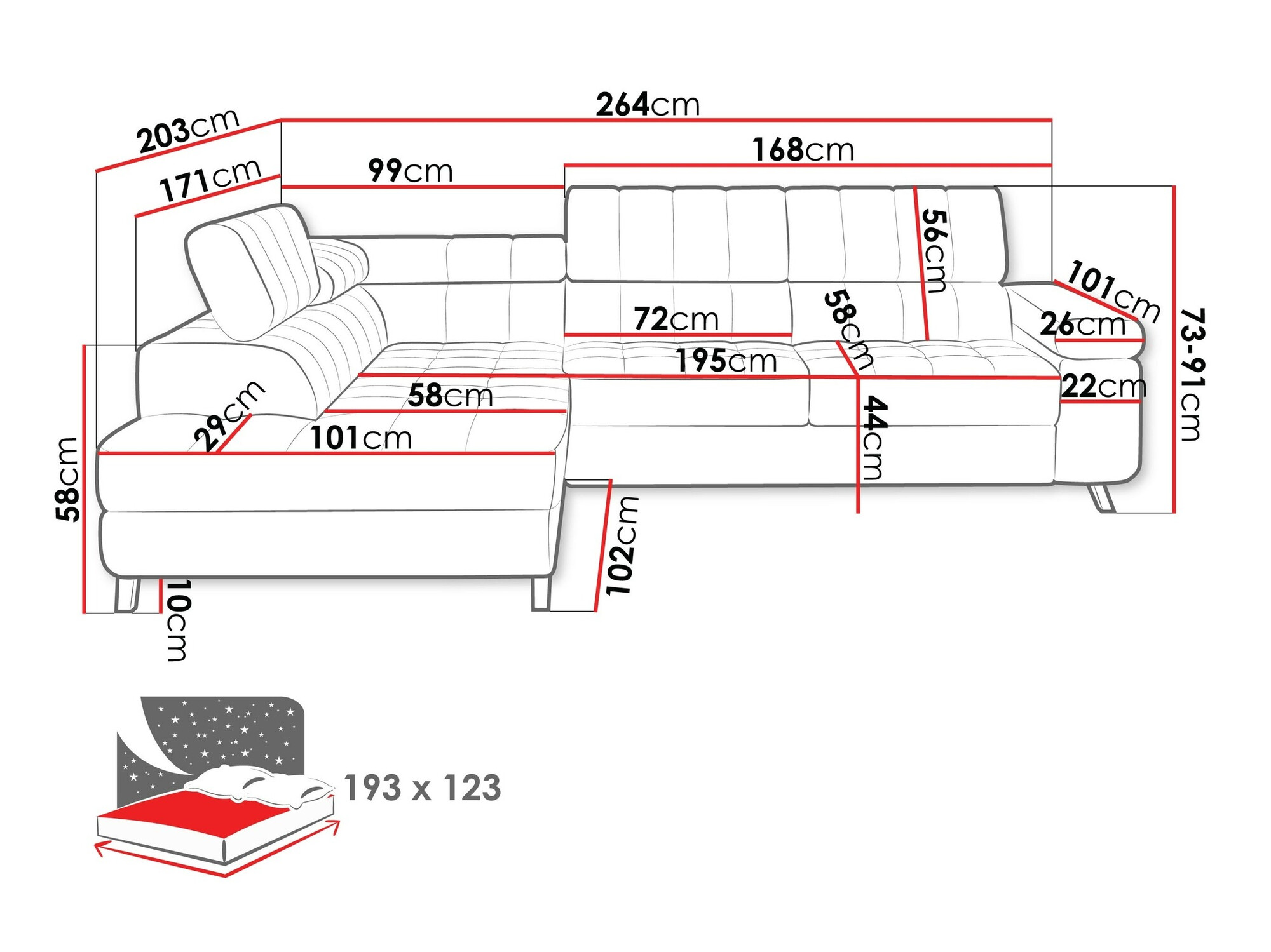 Ecksofa Comfivo Agnus (Sicuro 65)