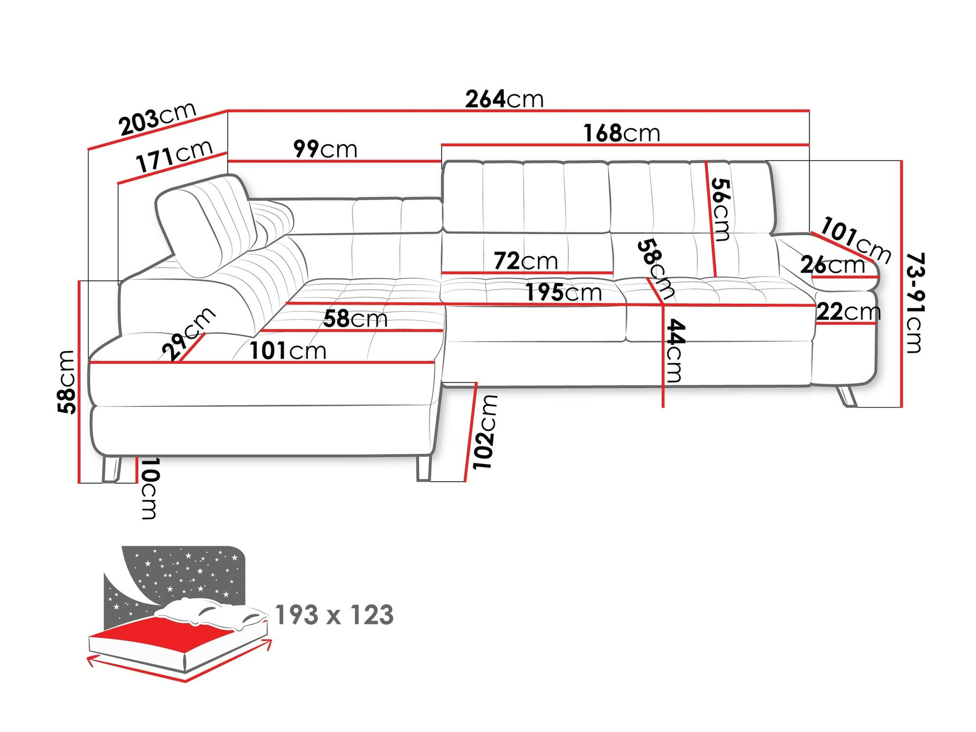 Ecksofa Comfivo Agnus (Sicuro 65)