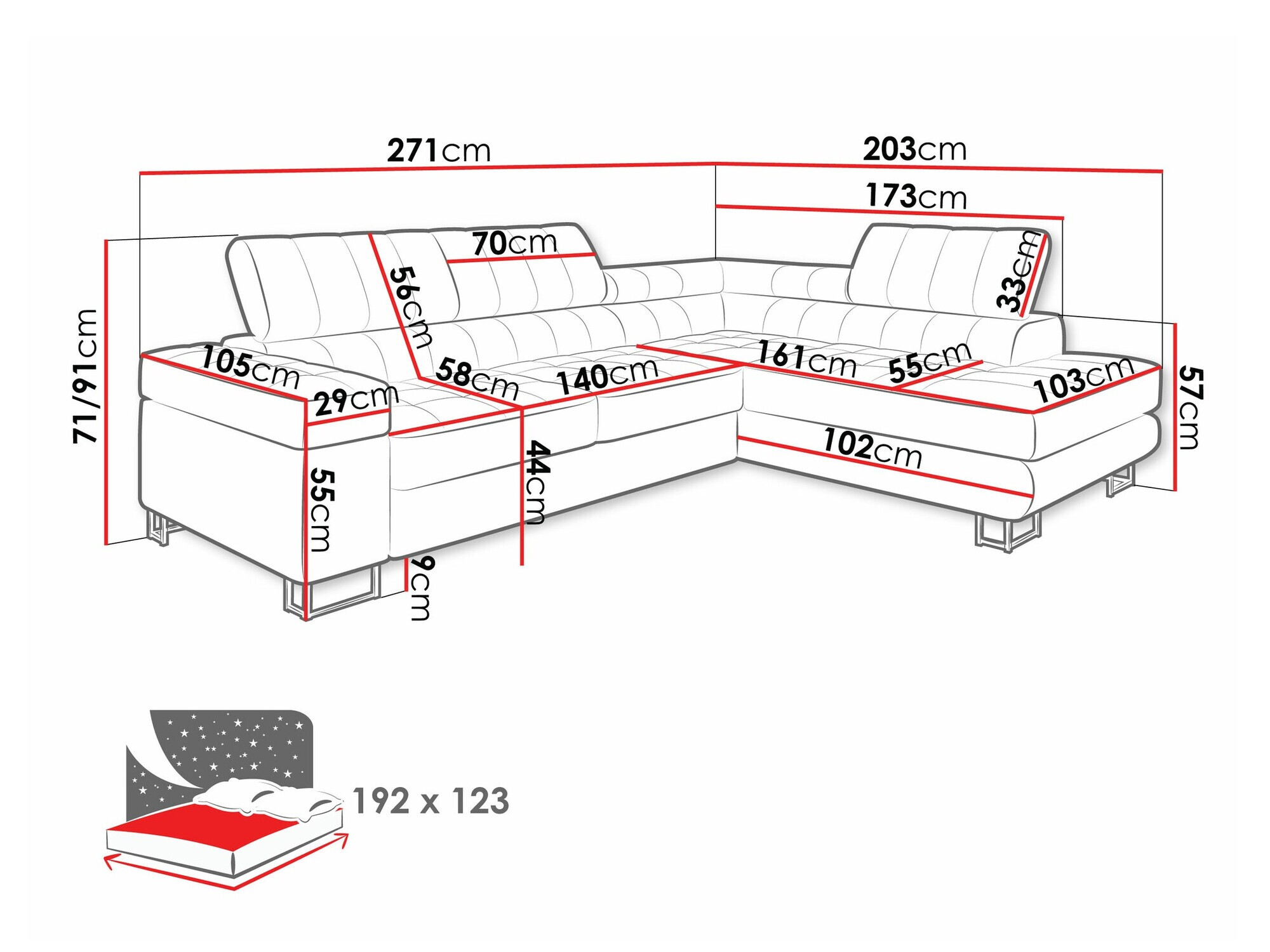 Ecksofa Comfivo 232 (Wave 05)