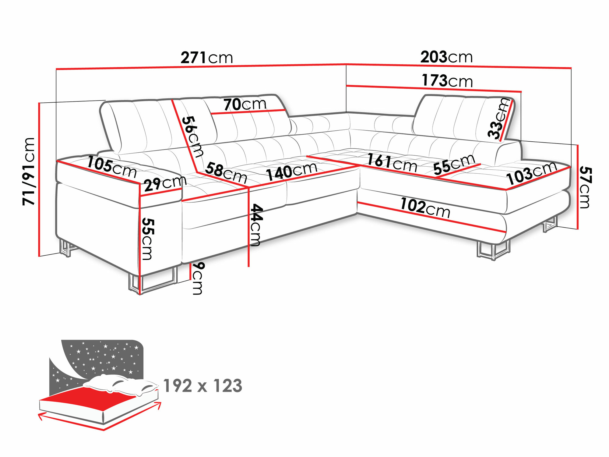 Ecksofa Comfivo 232 (Wave 09)