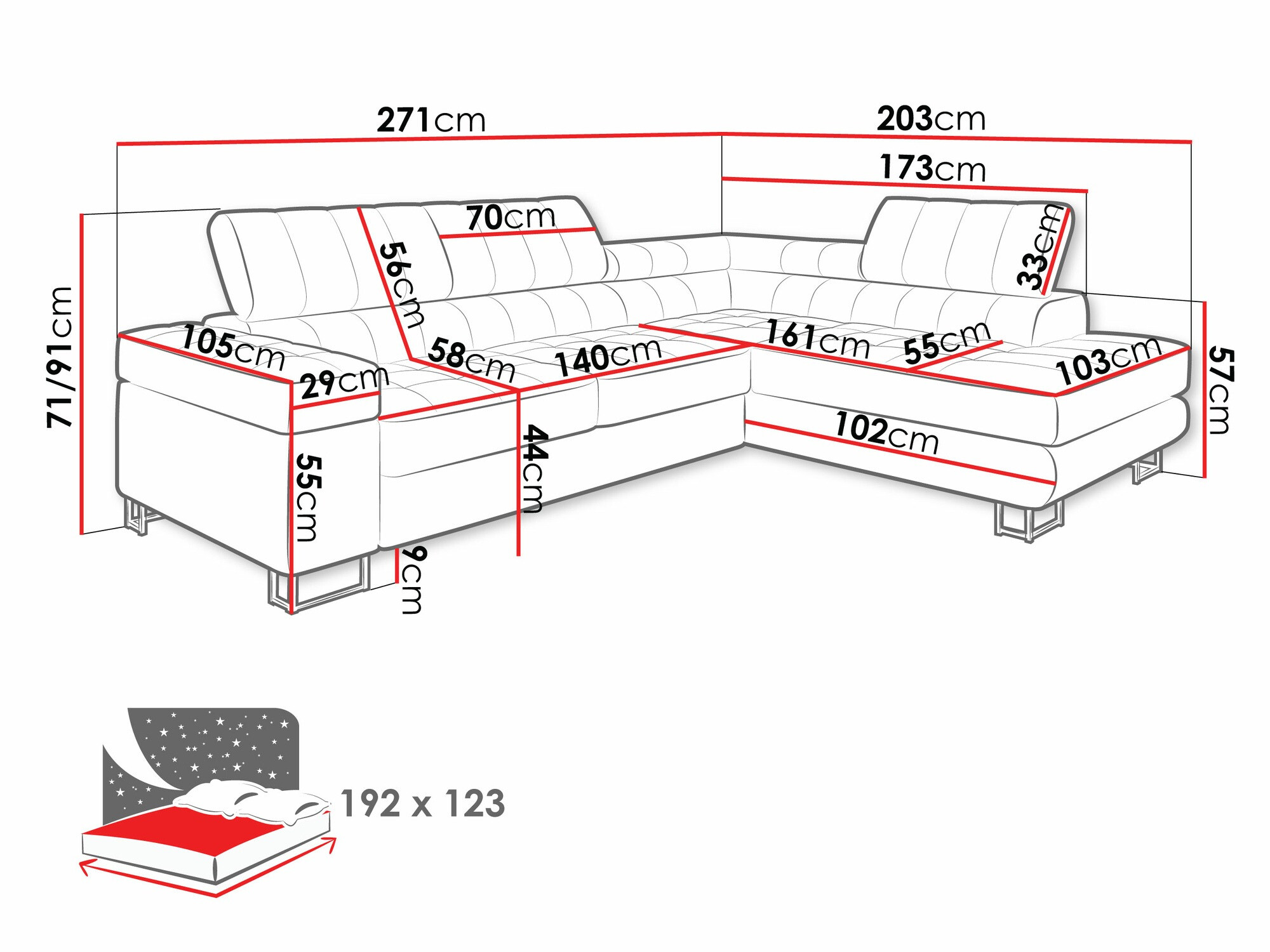 Ecksofa Comfivo Anima (Fresh 11)