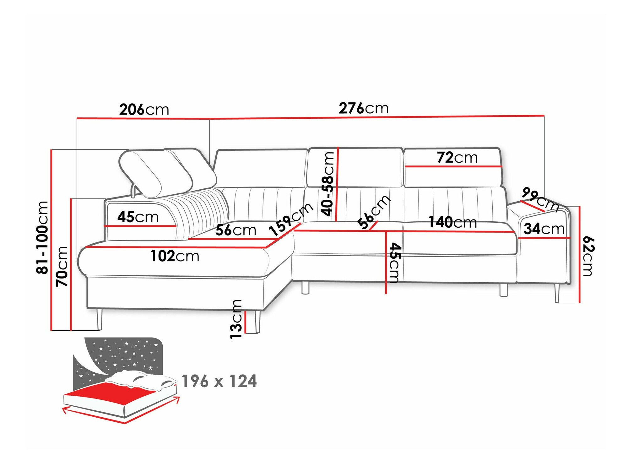 Ecksofa Comfivo Universum (Flow 06)