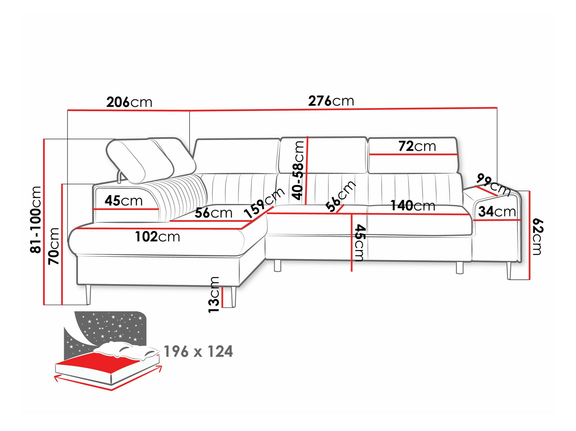 Ecksofa Comfivo Universum (Kronos 09)