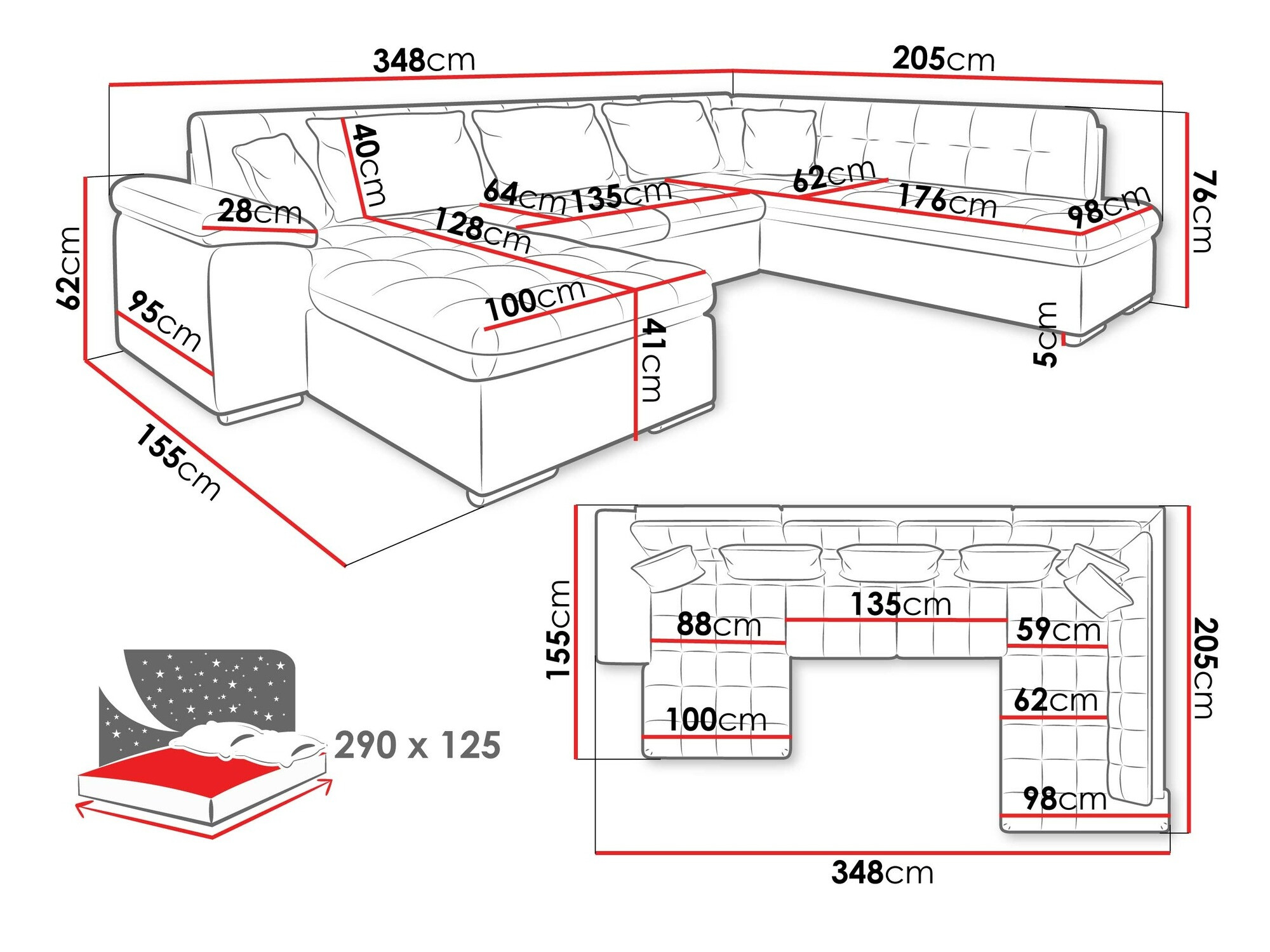 Ecksofa Comfivo 128 (Links)