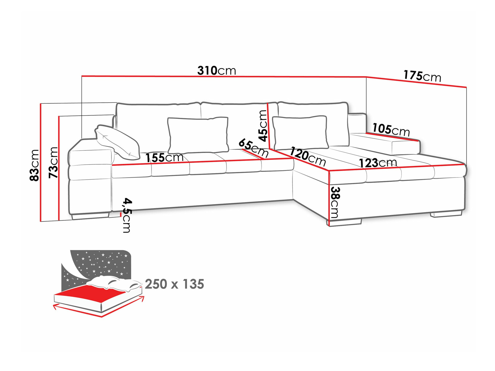 Ecksofa Comfivo 113 (Manila 35)