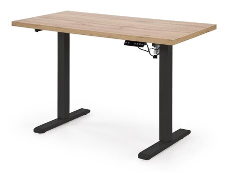 Höhenverstellbarer Schreibtisch Houston 1942 (Artisan Eichenholzoptik + Schwarz)