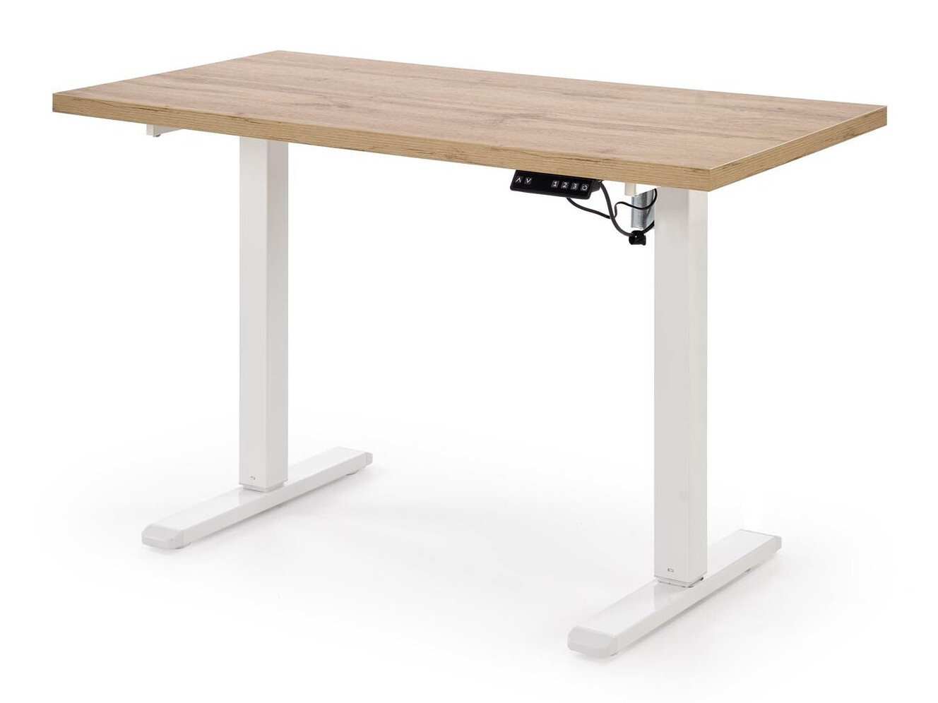 Höhenverstellbarer Schreibtisch Houston 1942 (Artisan Eichenholzoptik + Weiß)