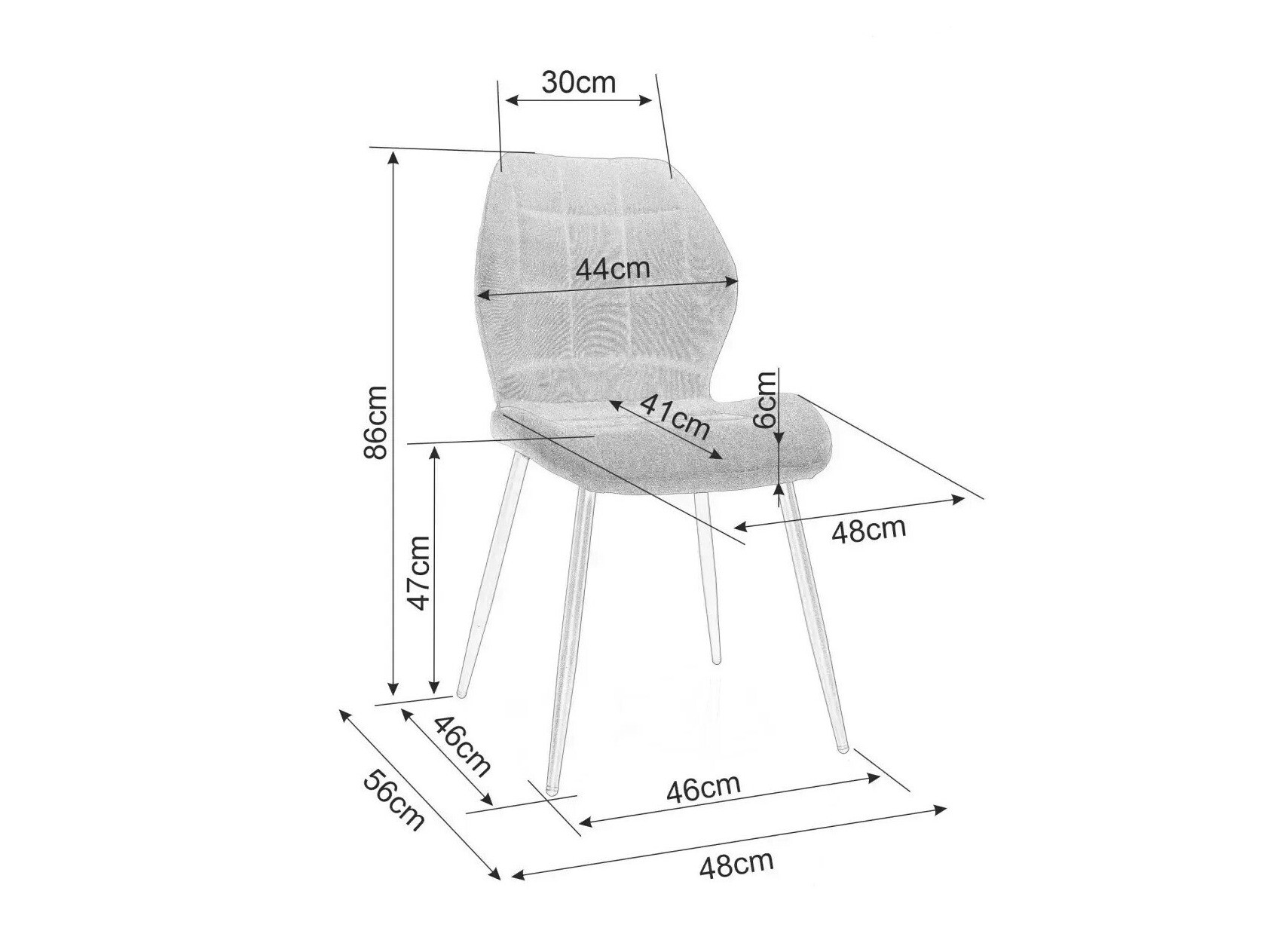 Stuhl Detroit 723 (Schwarz)
