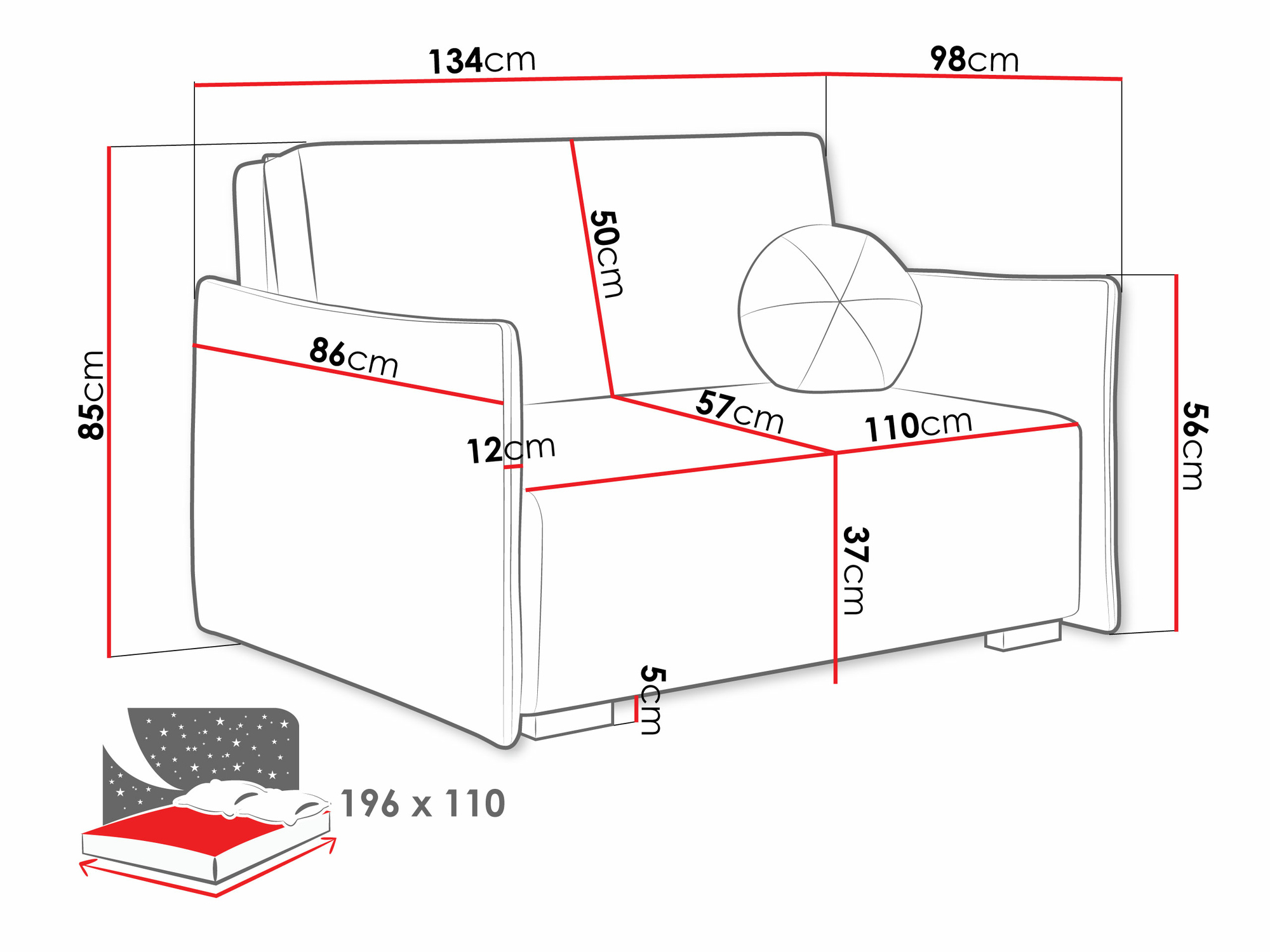 Schlafsofa Velven II (Soul 8)