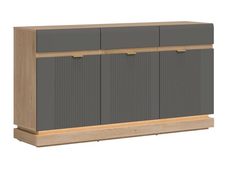 Kommoden Teselbu 104 (Grau + Eichenholzoptik)
