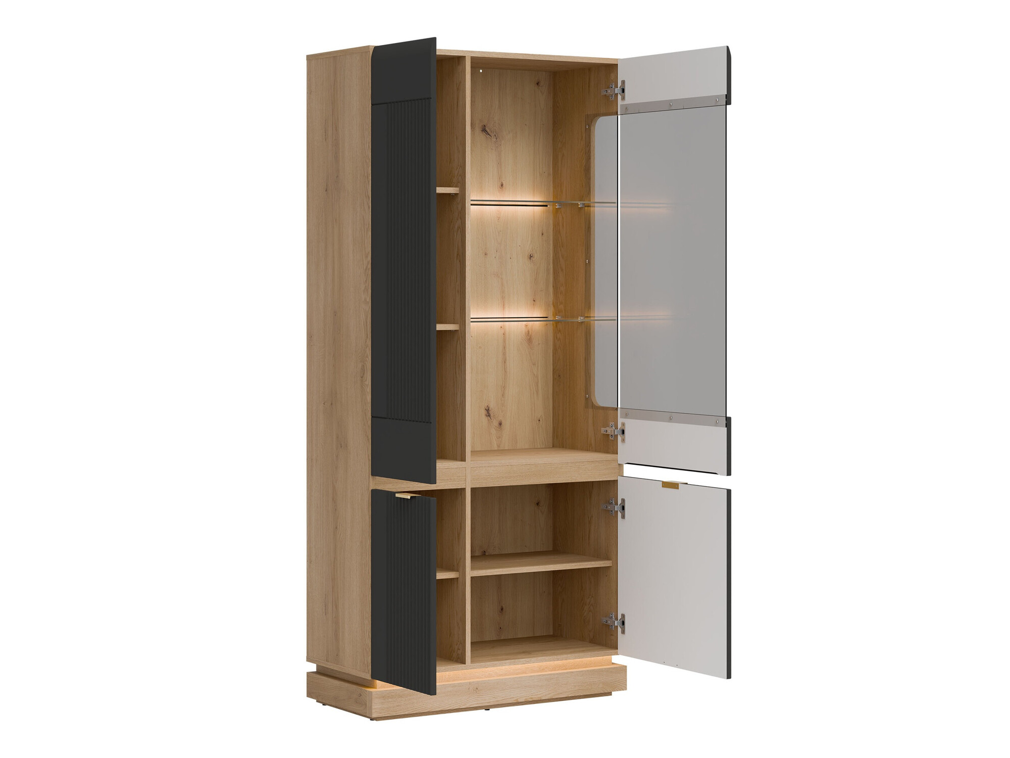 Regal Teselbu 111 (Anthrazit + Eichenholzoptik)