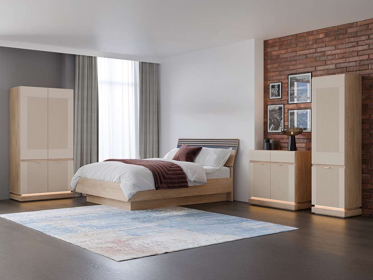 Regal Teselbu 112 (Kaschmir + Eichenholzoptik)