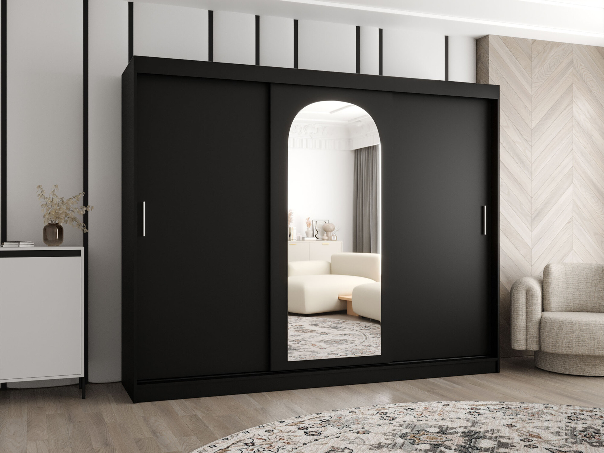 Kleiderschrank Hartford 497 (Schwarz)