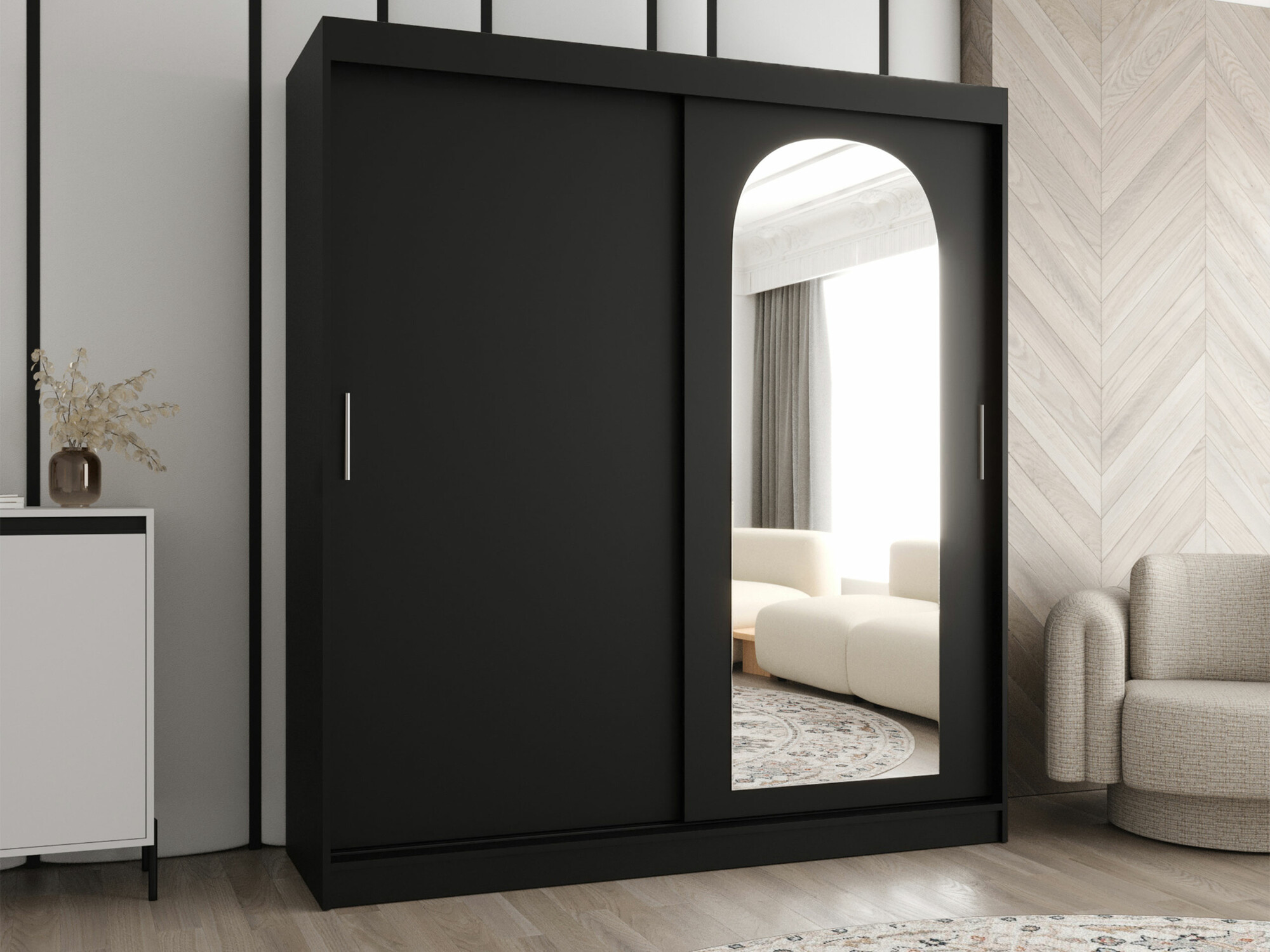 Kleiderschrank Hartford 500 (Schwarz)