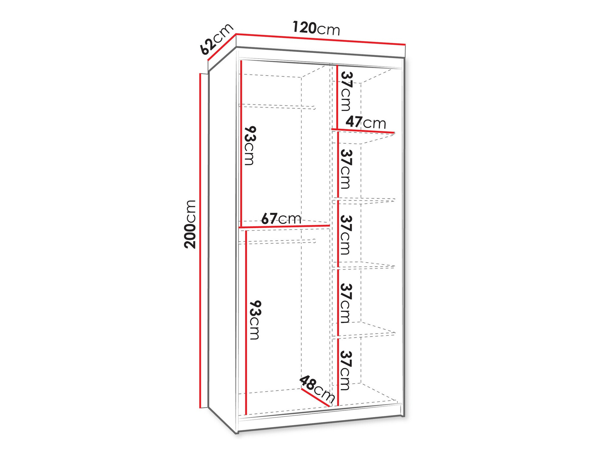 Kleiderschrank Hartford 501 (Kaschmir)
