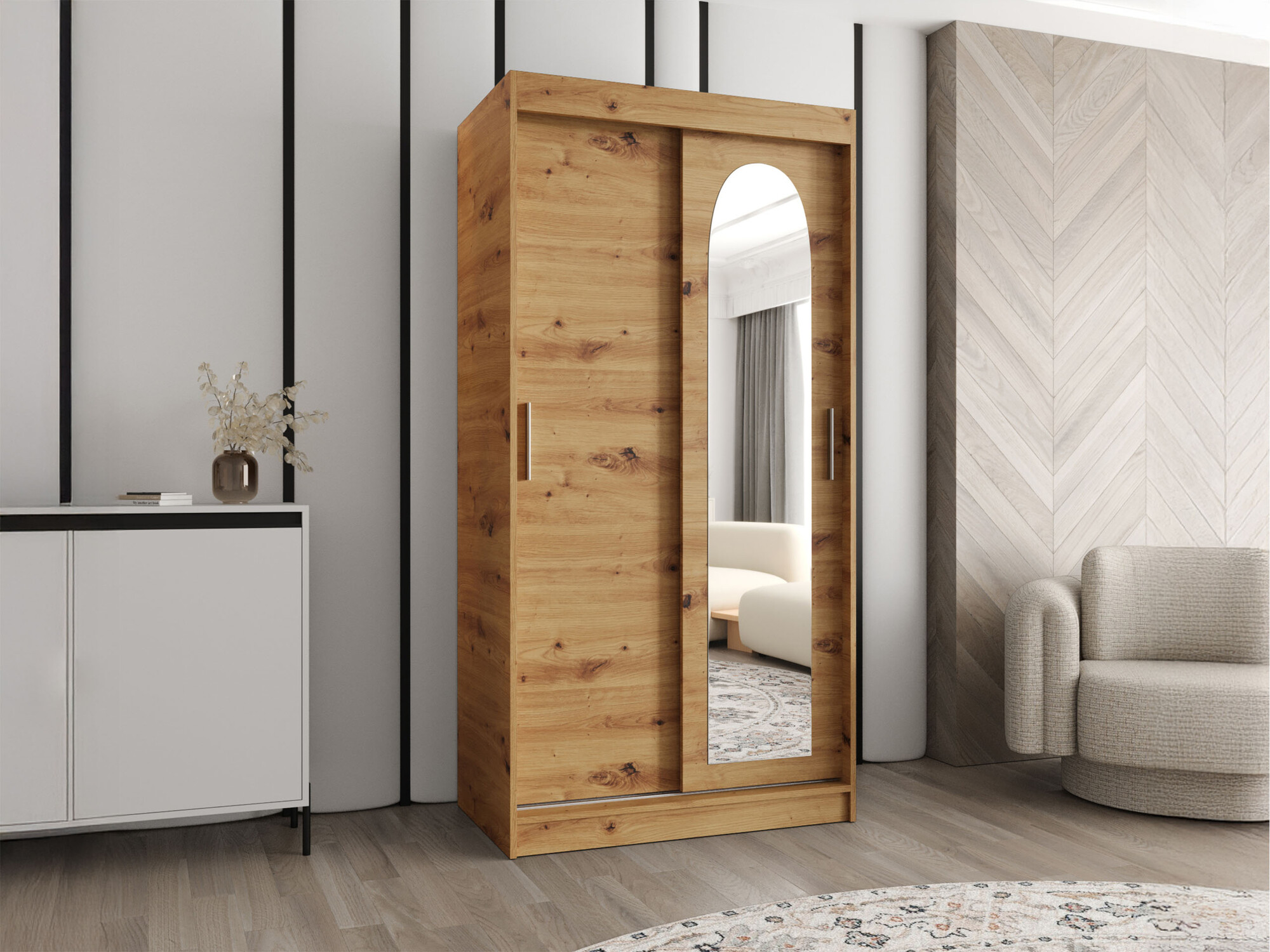 Kleiderschrank Hartford 505 (Artisan Eichenholzoptik)