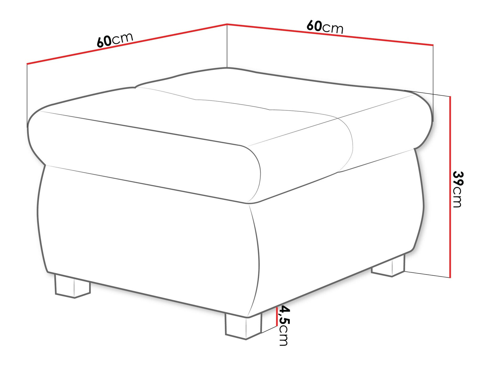 Hocker Comfivo 122 (Coral 45)