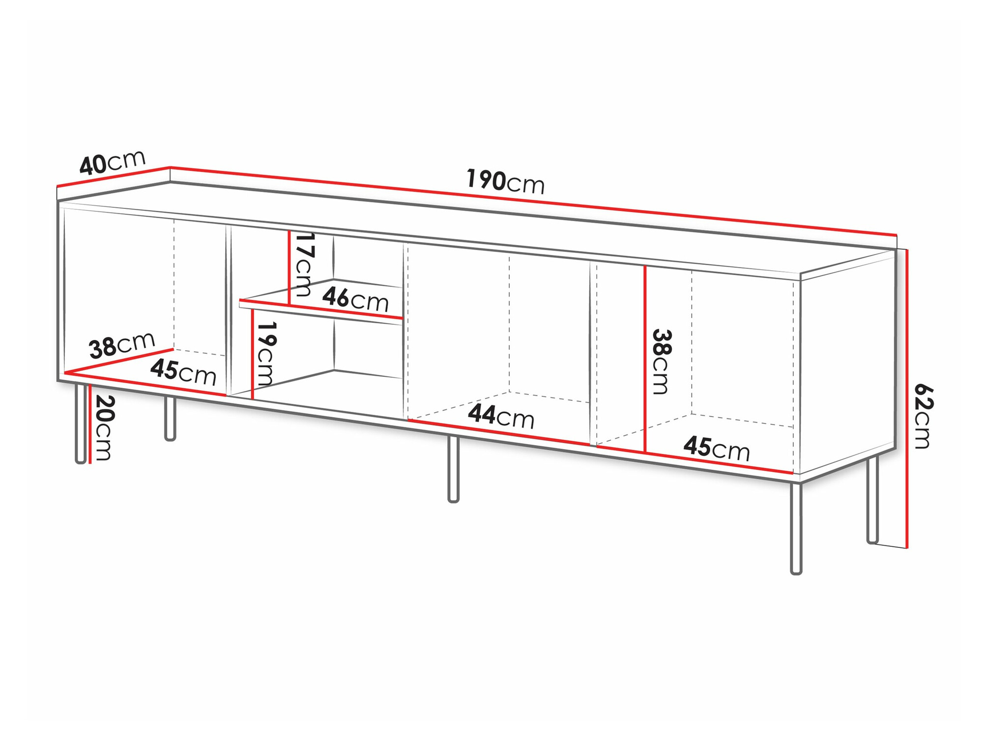 TV-Möbel Monevare 102 (Wotan Eiche + Kaschmir)