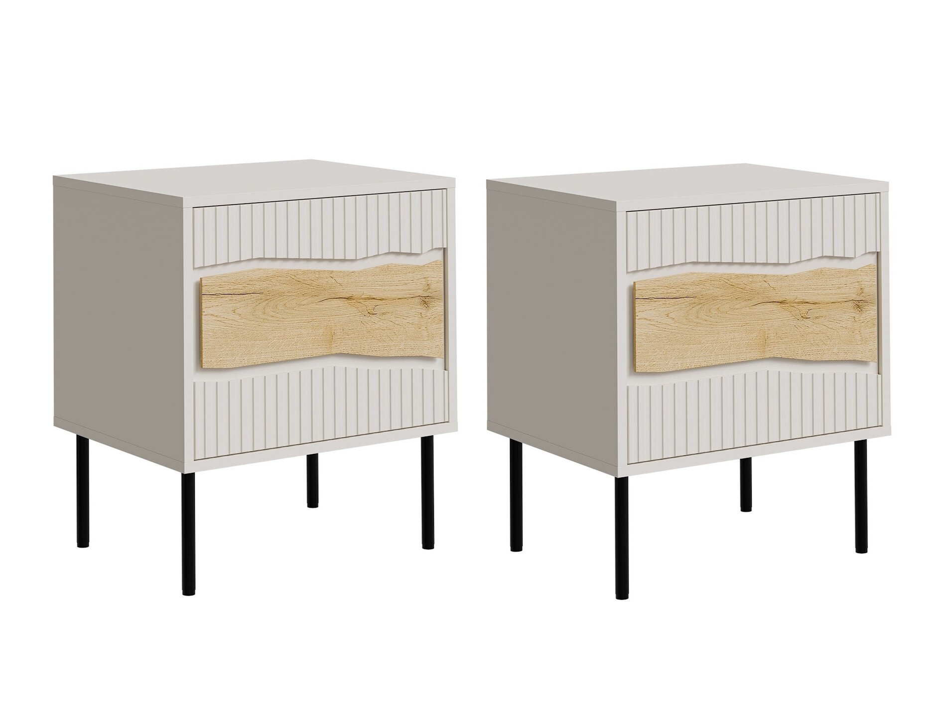 Set mit Nachttischen Monevare 104 (Wotan Eiche + Kaschmir)