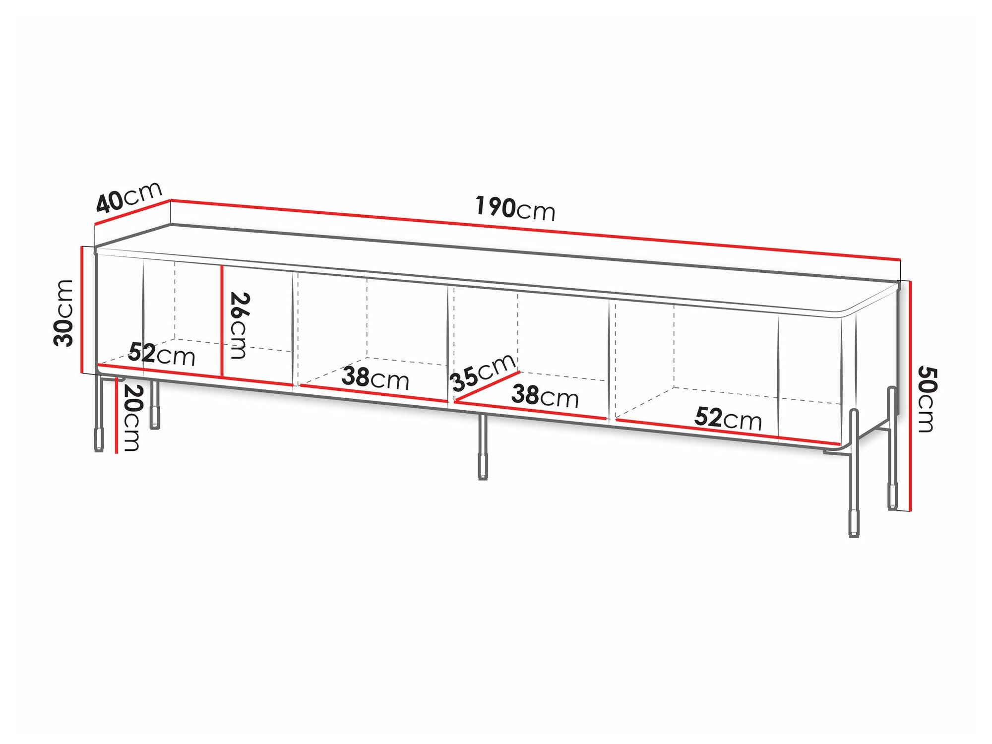 TV-Möbel Mavnue 102 (Weiß)