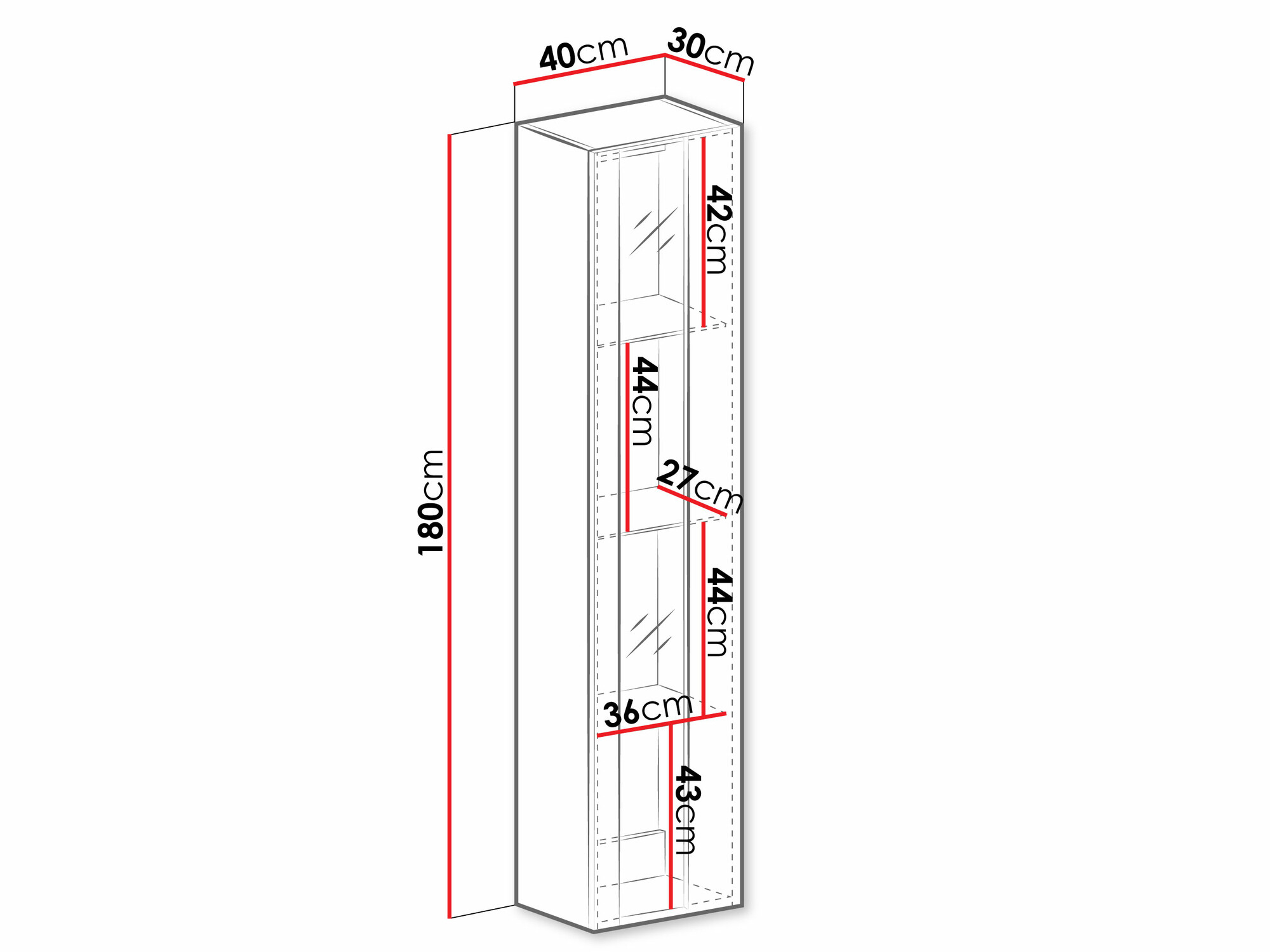 Wandregal Venenou 130 (Weiß + Weiß glänzend)