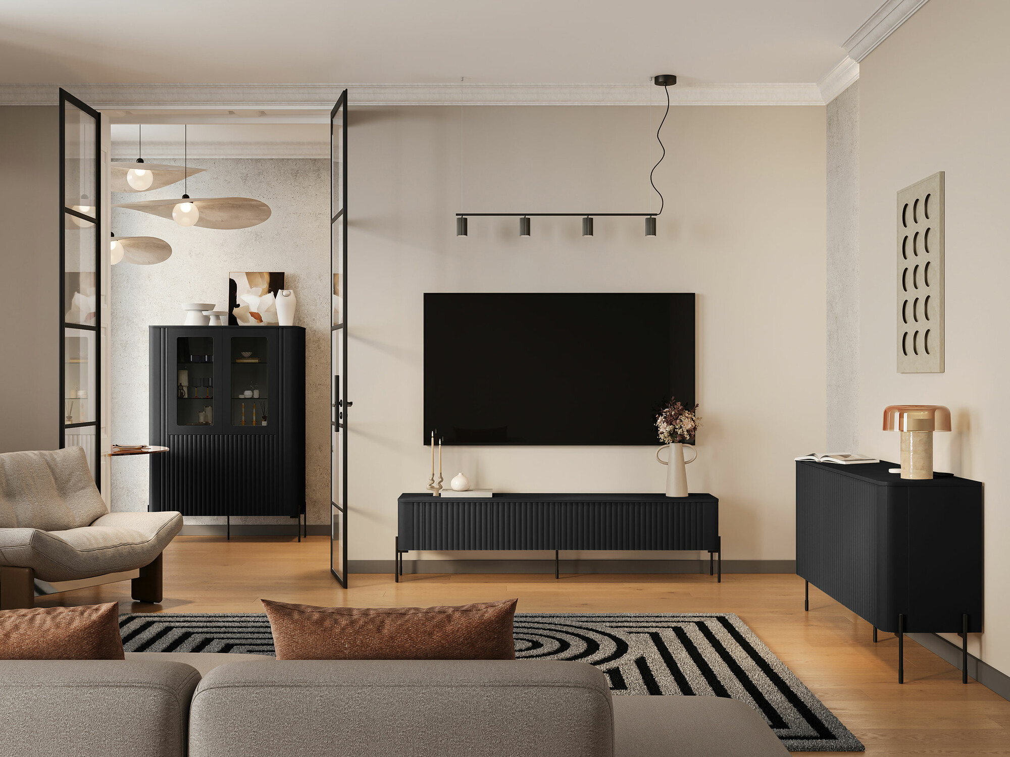 Wohnzimmer-Sets Nobilitas (Schwarz)