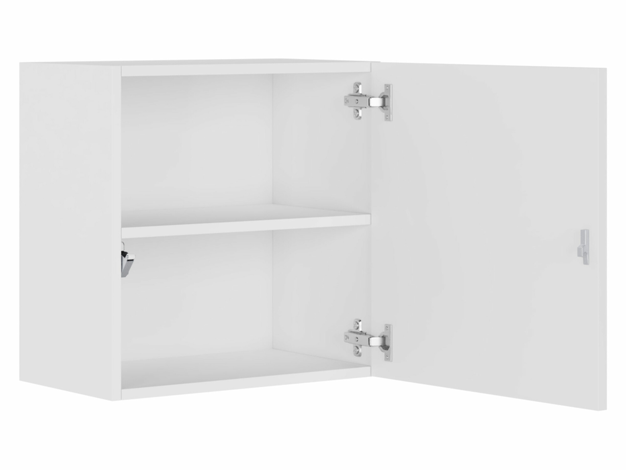 Hängeschrank Vilrin I (Weiß + Weiß glänzend)