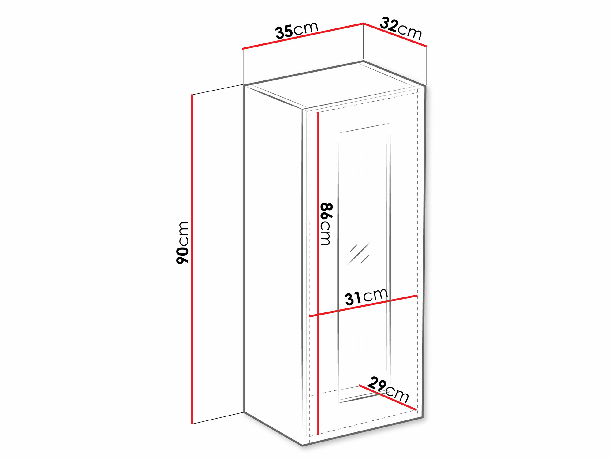 Hängeschrank Vilrin VII (Schwarz + Wotan Eiche)