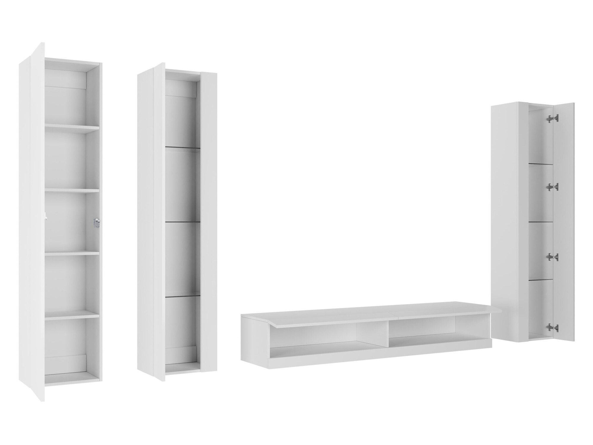 Wohnzimmer-Sets Venenou 116 (Grau + Glanzgrau)