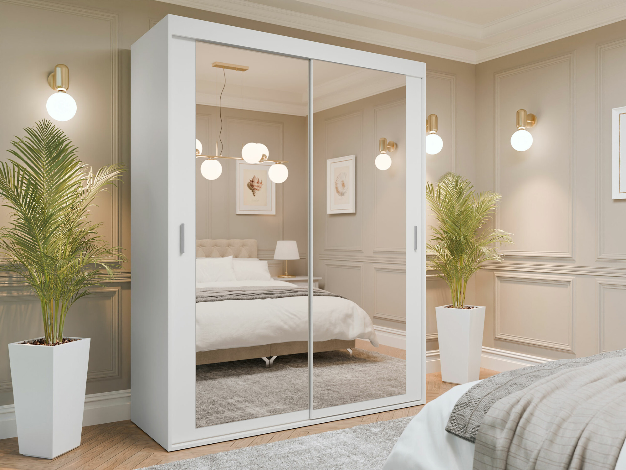 Kleiderschrank Cosmes (Weiß)