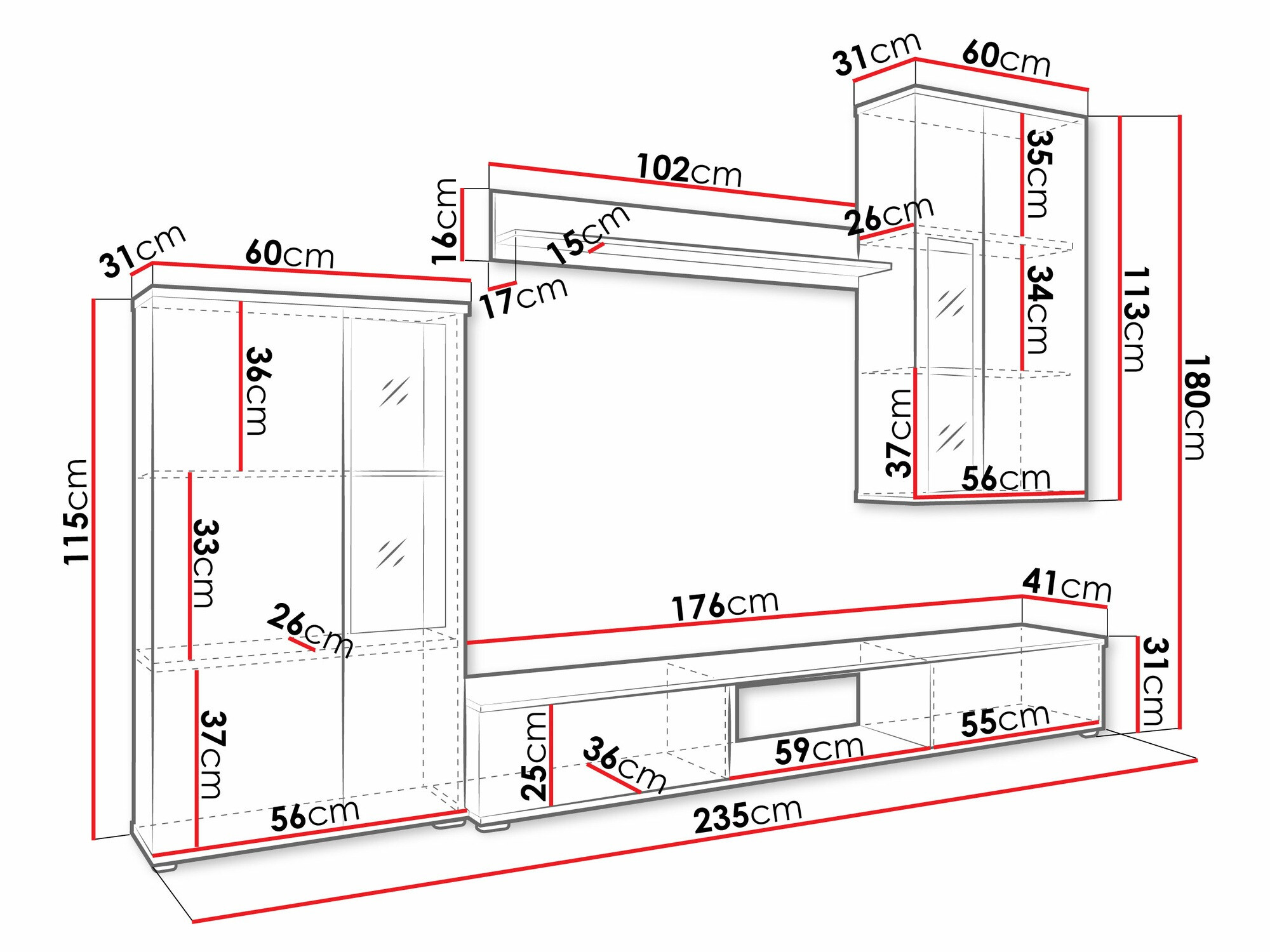 Wohnzimmer-Sets Genio (Weiß)