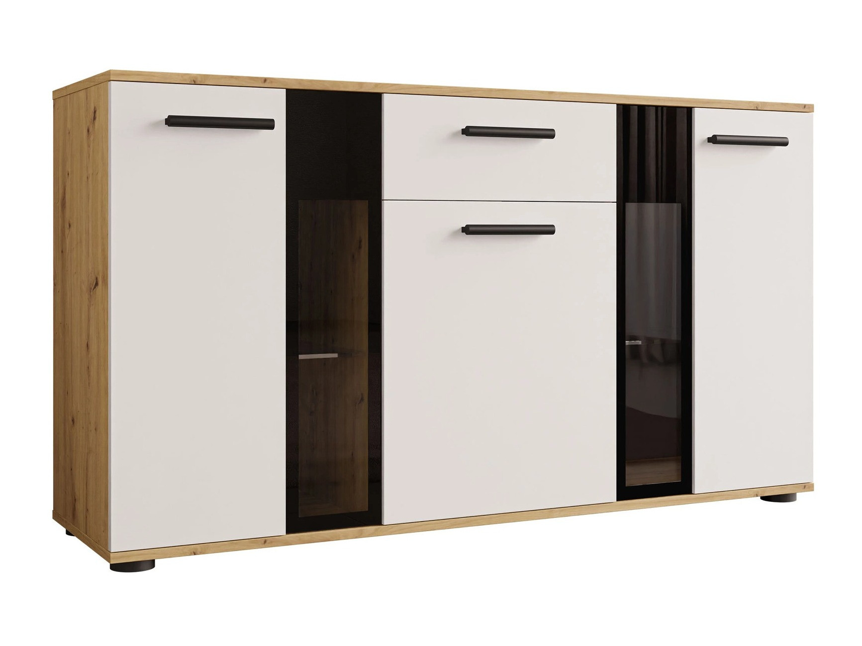 Kommoden Genio (Artrisan eichenholzoptik + Weiß)