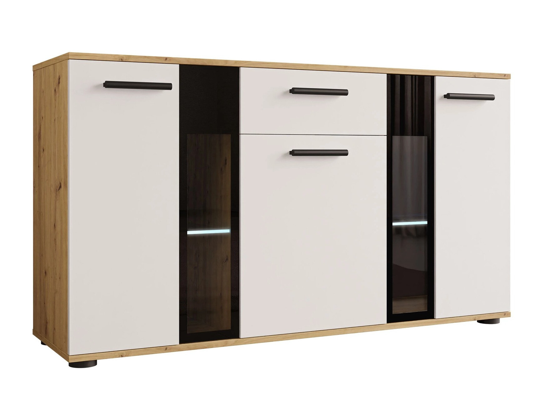 Kommoden Genio (Artrisan eichenholzoptik + Weiß)