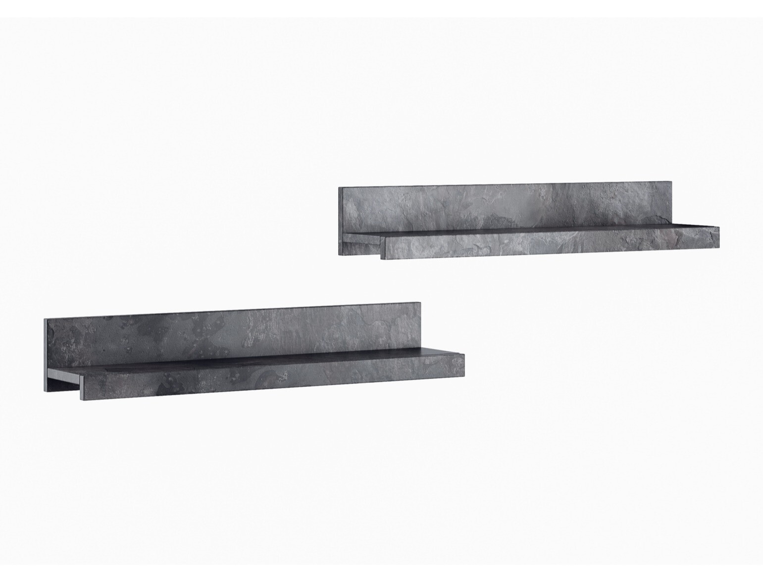 Set mit Hängeregalen Torvire 105 (Beton dunkel)